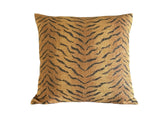 Saffron Animal Print Throw Pillow Cover: Cotton Linen Blend