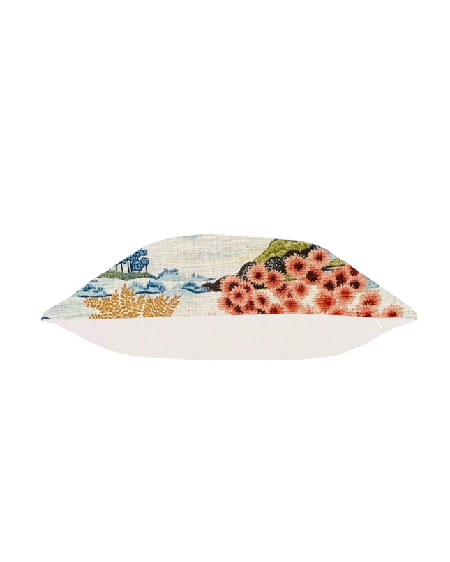 Yuhua Printed Cotton Pillow Cover 18x18, 20x20, 22x22, 24x24, 12x20, 12x22, 14x22, 16x24, 14x46, 14x48 Mill Creek Coral Throw Pillow Cover