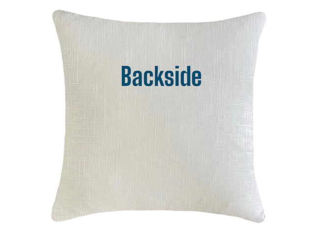 Covington Lotus Linen Blend Pillow Cover: Distressed Damask, Mineral Blue