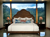 Yuhua Printed Cotton Pillow Cover With Self Welt 18x18, 20x20, 22x22, 24x24, 12x20, 12x22, 14x22, 16x24, 14x46, 14x48 Mill Creek Coral