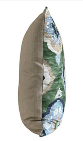 Dorian Grass Printed Cotton Pillow Cover 18x18, 20x20, 22x22, 24x24, 12x20, 12x22, 14x22, 16x24, 14x46, 14x48 Throw Pillow Cover