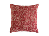 Ruby Cheetah Chenille Throw Pillow Cover: Double Sided Designer Pillow