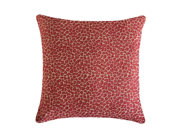 Ruby Cheetah Chenille Throw Pillow Cover: Double Sided Designer Pillow