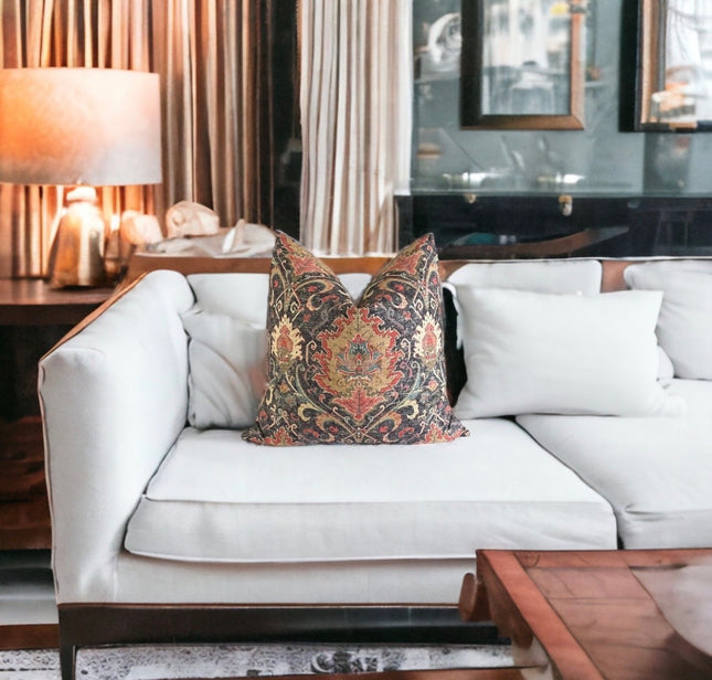 Mardi Gras Throw Pillow Cover: Covington Karma Linen Blend