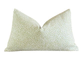 Chenille Throw Pillow Cover: Dotify Pear Green, Double Sided