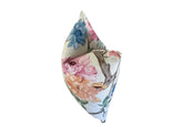 Eliana Garden Pillow Cover with Self Welt: Floral Bird Print Cotton Throw Pillow