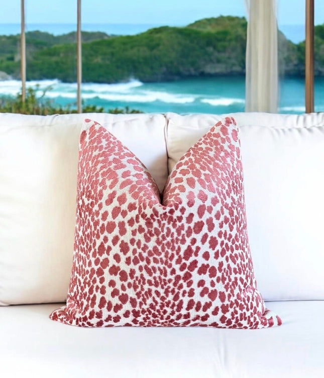 Marlowe Luxury Velvet Animal Print Pillow Cover – Double-Sided, Invisible Zipper