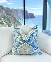 Drakon Blue Dragon Designer Pillow Cover – Bold Mythical Décor Accent