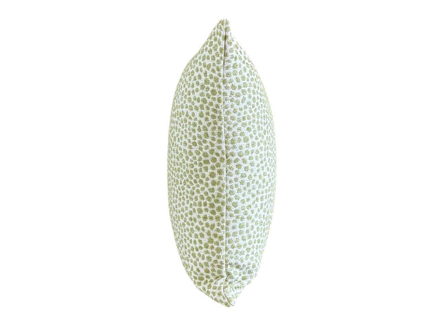 Chenille Throw Pillow Cover: Dotify Pear Green, Double Sided