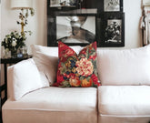 Crimson Queensland Double Sided Throw Pillow Cover 18x18, 20x20, 22x22, 24x24 12x20 12x22 14x22 14x48 Fruit Floral French Country Cover