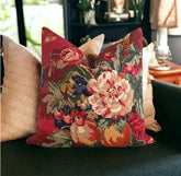 Crimson Queensland Double Sided Throw Pillow Cover 18x18, 20x20, 22x22, 24x24 12x20 12x22 14x22 14x48 Fruit Floral French Country Cover
