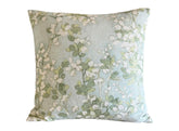 Floral Cotton Blend Throw Pillow Cover: Green Stem Design