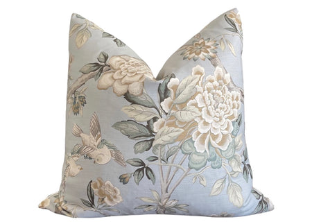 Waverly Mudan Cotton Pillow Cover 18x18, 20x20, 22x22, 24x24, 12x20, 12x22, 14x22 Chinoiserie Tree of Life