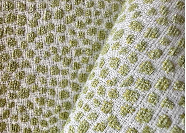 Chenille Throw Pillow Cover: Dotify Pear Green, Double Sided