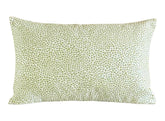 Chenille Throw Pillow Cover: Dotify Pear Green, Double Sided