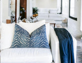 Blue Animal Print Pillow Cover 18x18, 20x20, 22x22, 24x24, 12x20, 12x22, 14x22, 14x48  Throw Pillow Cover