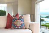 Ruby Cheetah Chenille Throw Pillow Cover: Double Sided Designer Pillow