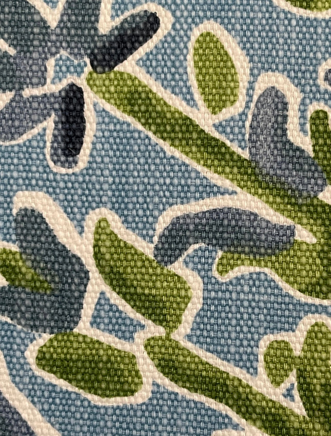 Lancefield Clara Double Sided Cotton Pillow Cover 18x18, 20x20, 22x22, 24x24, 12x20, 12x22, 14x22 Blue Green Throw Pillow Cover