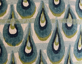 Peacock Throw Pillow Cover 18x18 20x20 22x22 24x24 12x20 14x22 Chloe Birchcloth Navy Blue Teal Lime Ivory Geometric Modern