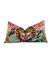 Tibetan Tiger Pillow Cover 18x18, 20x20, 22x22, 24x24, 12x20, 12x22, 14x22 Chinoiserie Throw Pillow Cover Chinoiserie Asian Tiger Cover