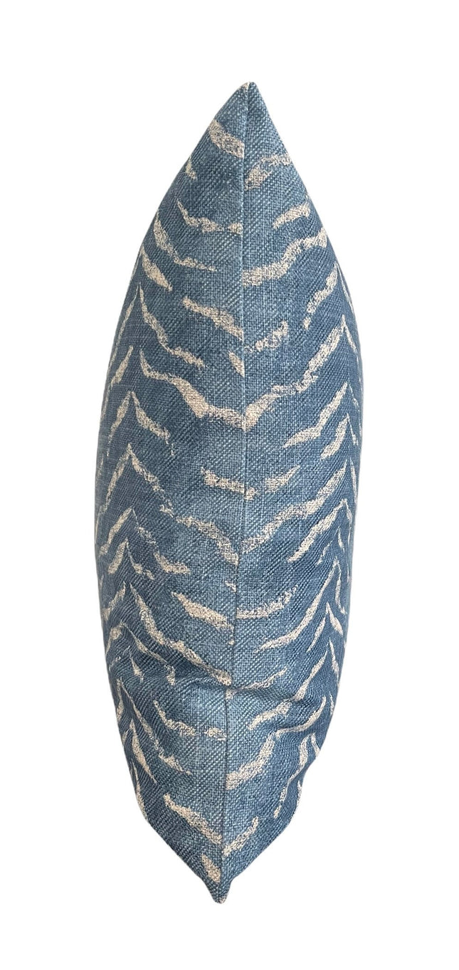 Blue Animal Print Pillow Cover 18x18, 20x20, 22x22, 24x24, 12x20, 12x22, 14x22, 14x48  Throw Pillow Cover