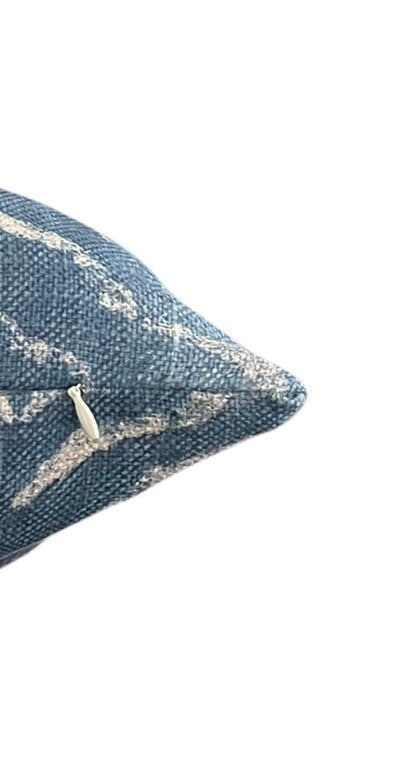 Blue Animal Print Pillow Cover 18x18, 20x20, 22x22, 24x24, 12x20, 12x22, 14x22, 14x48  Throw Pillow Cover