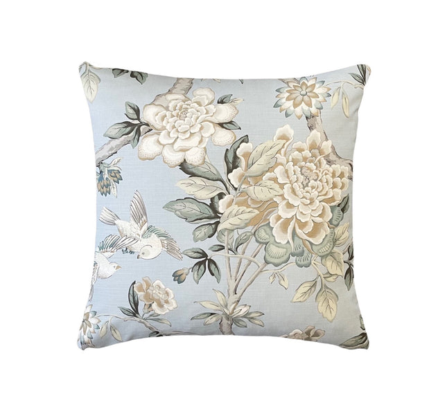 Waverly Mudan Cotton Pillow Cover 18x18, 20x20, 22x22, 24x24, 12x20, 12x22, 14x22 Chinoiserie Tree of Life